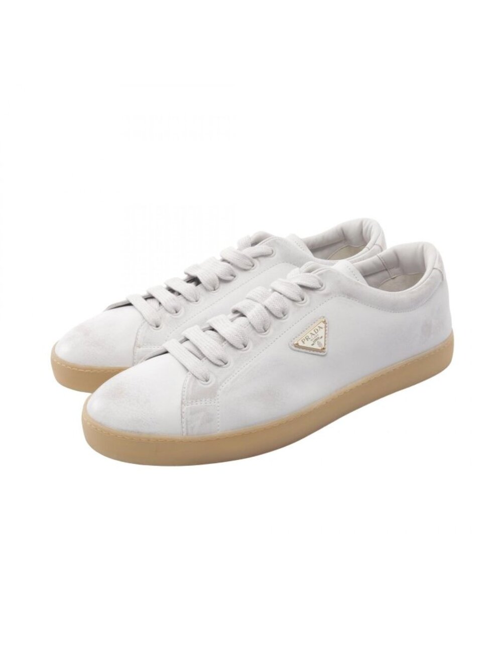 Prada Sneakers Triangle Logo Leather
